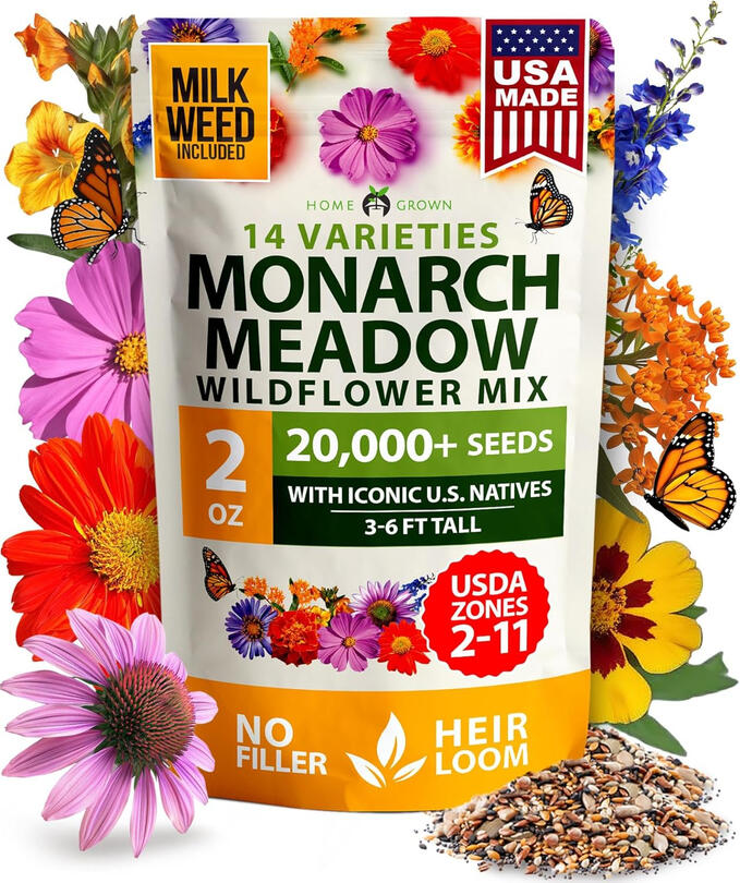 Pollinator flower seeds for garden planting
